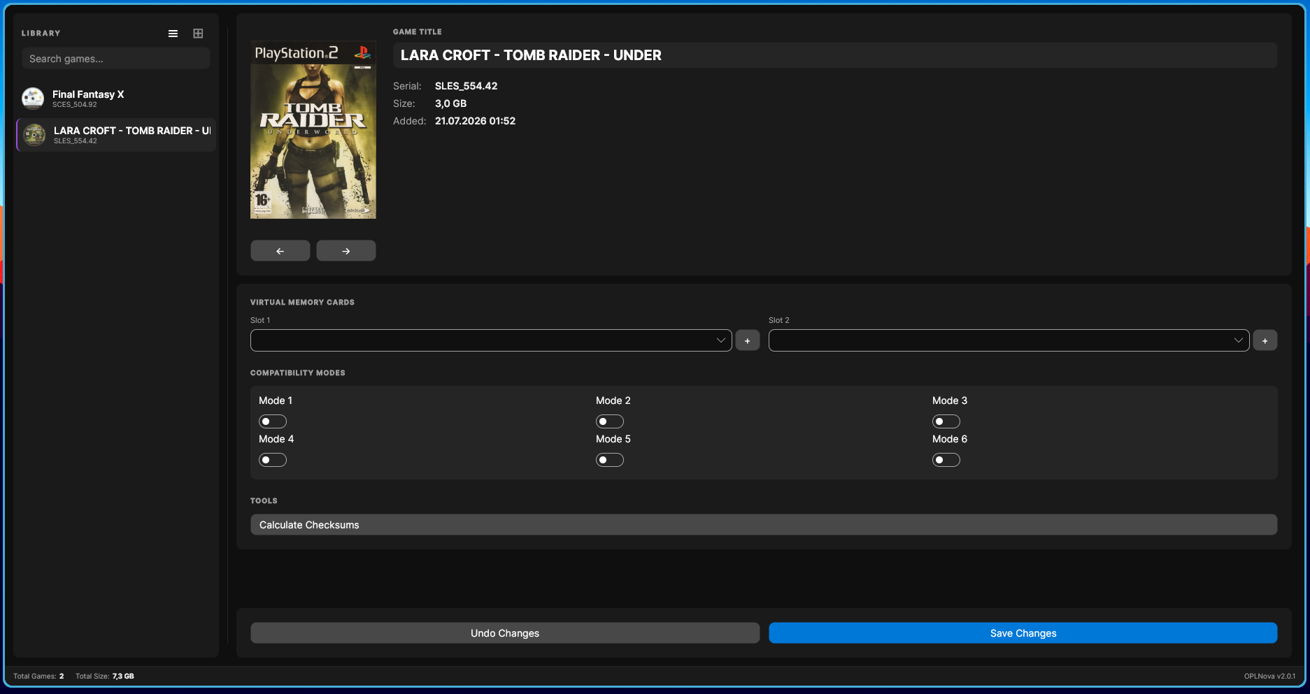 OPLNova Main Interface