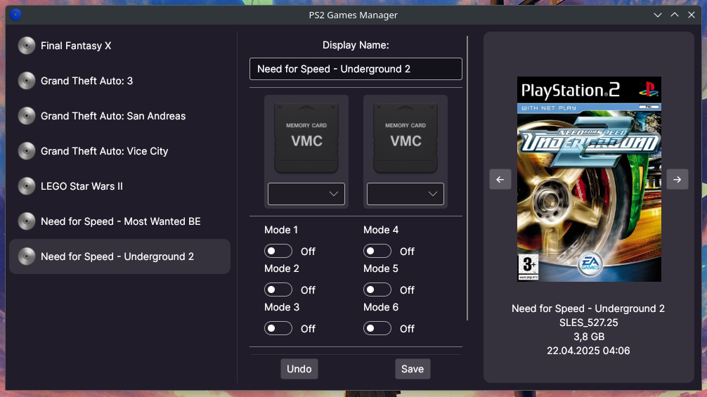 OPLNova Main Interface